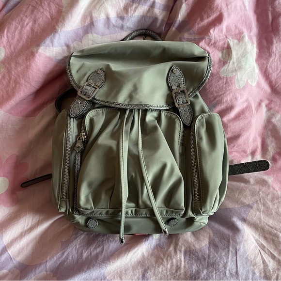 mz wallace- dove gray grey marlena detailed medium sized backpack nwt - Picture 4 of 12